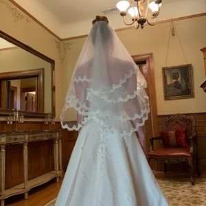 Off white wedding veil